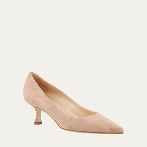 Manolo Blahnik suede kitten heel